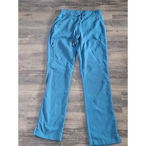 Greys Anatomy by Barco Womens XXS Scrub Pants Teal Blue Cargo Drawstring GRP512